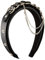 Hrtyvhin PU Leder Stirnband Anime Metall Schnalle Stirnband Masquerade Kostüm Haarhoop Teens Cosplay Dress Up Accessoires