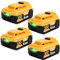 8000mAh DCB182 Replacement for Dewalt 18V Battery, 4 Pack Compatible with Dewalt Batteries DCB200 DCB184 DCB101 DCB107 DCB112 DCB105 DCB115 DCB203 Battery for Power Tools