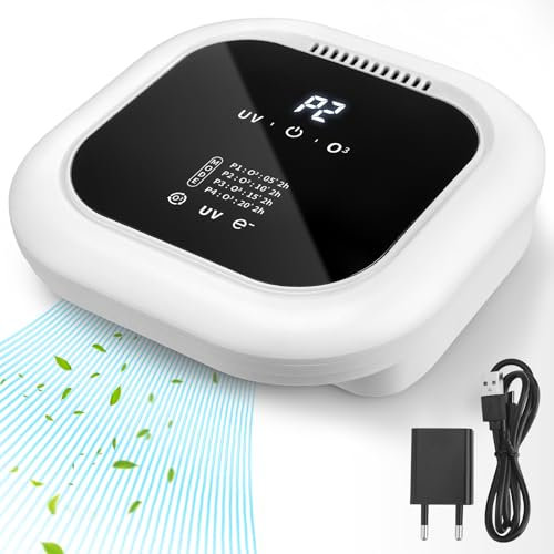 Purificatore D'Aria,Generatore Di Ozono 5000 Mah,Con Sterilizzazione Uv,Aromaterapia,4 Modalità,Ozonizzatore,Ionizzatore Per Ambienti,Bagno, Cucina,Auto,Animali Domestici