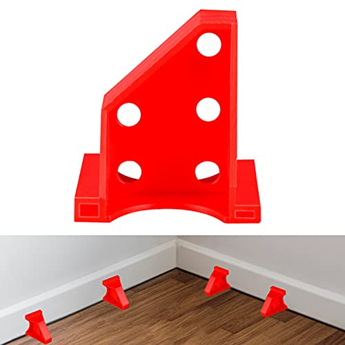 40-teiliges verbessertes Abstandshalter-Set mit 0.63cm 1/4 Zoll und 0.85cm 1/3 ZollAbstand Werkzeug zur Verlegung von Holzböden für Laminat- und Vinyldielen (40 Stück rot))
