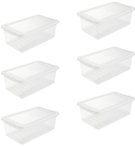 keeeper bea 6x Aufbewahrungsbox mit Air Control System, 33 x 19,5 x 12 cm, 5,5 l, Transparent