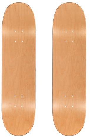 TLHB Lot de 2 planches de skateboard, 78,7 x 20,3 cm, 7 couches, en érable vierge, planche de skate double kick