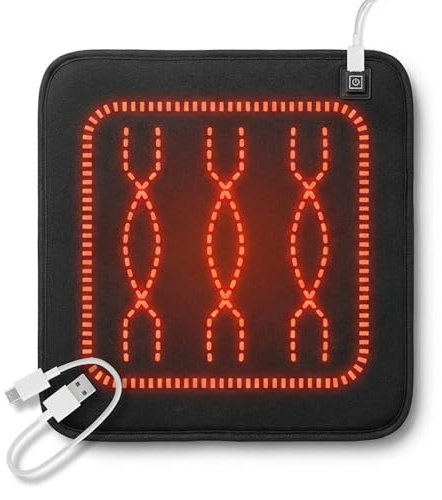 iN Universal Heated Seat Cushion | Portable Heating Pad | Adjustable Temperature | Fast-Warming, Breathable Seat Heater for Home, Office, Travel & Outdoor USB Compatible 44X44cm