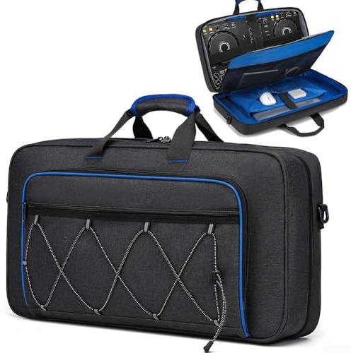 Aetluxery Oxford Cloth For DJ Storage Bag For 15.6-Inch Laptop DDJ-FLX4/DDJ-400/DDJ-REV1 Controllers, Music Equipment Carry Case W/Spacious 31X20x45Cm(Gray)