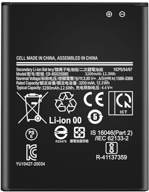 Akku für Samsung Galaxy Xcover 5 (G525F), Akku Ersatz für Samsung Original Batterie Modell EB-BG715BBE GH43-05060A, Li-Ion, 3.85 Volt, 3200mah