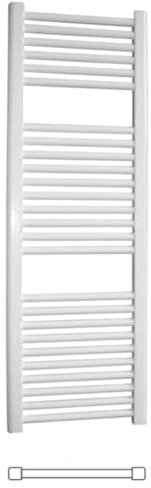 Termoarredo Scaldasalviette Bianco cm 180 x 50 859W Tubi in Acciaio Orizzontali Elena Radiatore d'Arredo Idraulico