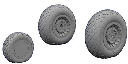 Eduard EDB672206 Modellbausatz Mitchell Wheels (Hasegawa) - Messing, div.