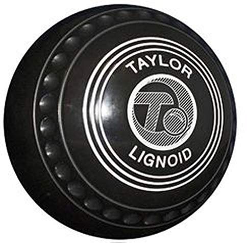 TAYLOR LIGNOID SET HEAVY WEIGHT BLACK LEVEL GREEN BOWLS#137** (2)