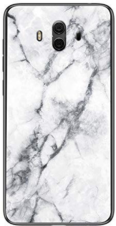 MadBee Funda para Huawei Mate 10 [con Protector de Pantalla],9H Cristal Templado [Mármol] [Resistente a los Arañazos] + Borde de TPU Silicona Suave Fundas Case Cover (Mármol#1)