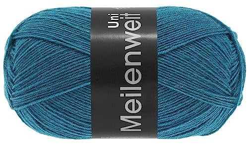 LANA GROSSA Meilenweit 100 | Sockenklassiker, uni und bedruckt, waschmaschienenfest | Handstrickgarn aus 80% Schurwolle & 20% Polyamid | 100g Wolle zum Stricken & Häkeln | 420m Garn FB1371