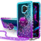 Miss Arts Coque pour Samsung Galaxy S9, Fille Silicone Paillette Strass Bling Glitter de Luxe avec Support, Liquide Gel Bumper Housse Etui de Protection pour Samsung Galaxy S9 - Pourpre
