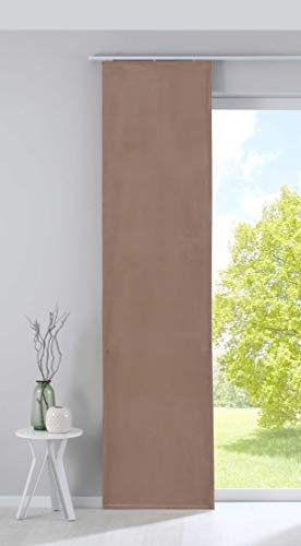 Gardinenbox 203571 Milano Rideau occultant, Coulissant, en Velours, Opaque, Sable, avec tringles et Barres de lestage, Rouge, (H x l) 245 x 60 cm