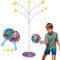 Surplex Tischtennistrainer mit Elastischem Weichem Schaft, Mit 2 Schlägern Und 3 Übungsbällen Für Anfänger/Selbsttraining/Freizeit/Dekompression/Kind Indoor Outdoor Spielen