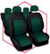 Saferide 3er Set Autositzbezüge PKW universal | Auto Sitzbezüge Polyester Grün für Airbag geeignet | für Vordersitze und Rückbank | 1+1 Autositze vorne und 1 Sitzbank hinten teilbar 2 Reißverschlüsse