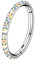 OUFER 16G Rostfreier Stahl Knorpel Ohrringe Fünf Petal Clear CZ Blume Tragus Helix Earrings Knorpel Ohrstecker AB-16G-12mm