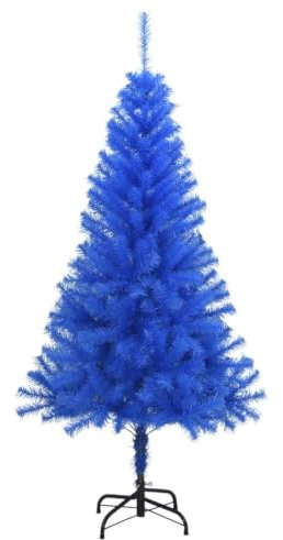 vidaXL Künstlicher Weihnachtsbaum mit Ständer Christbaum Tannenbaum Dekobaum Kunstbaum Weihnachten Dekoration Weihnachtsdeko Blau 150cm PVC