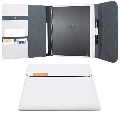 Rocketbook Capsule 2.0 Folio Cover pour Core, Panda et Fusion | 100% Recyclable, avec Porte-Stylo, Fermoir Magnétique et Rangement Intérieur | Gris, Format Lettre A4 21 cm x 29,7 cm