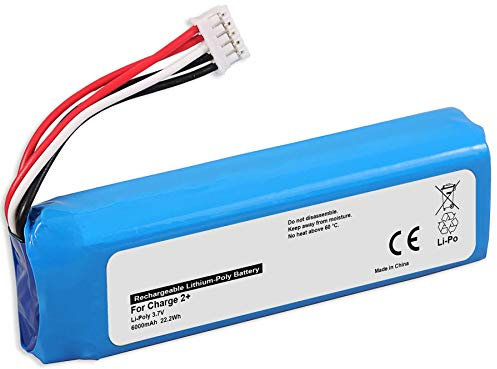 Ersatz-Akku kompatibel mit JBL MLP912995-2P für JBL Charge 2, Charge2 Plus (Baujahr 2014) [6000mAh - 3.7V - LiPo - 100% kompatibel]