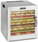 Klarstein Captain Jerky 110 - Deshidratador de alimentos, Potencia 1000 W, Temperatura: 30-90 °C, Programable, Sin BPA, Panel táctil, 10 niveles, Puerta de vidrio, Acero inoxidable, Plateado