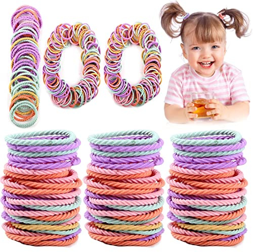 Candygirl 100 Stück Baby Haargummis Baumwolle Elastische Haarbänder, Mädchen Kleine Haargummis Pferdeschwanzhalter Haarschmuck für Kinder Mädchen