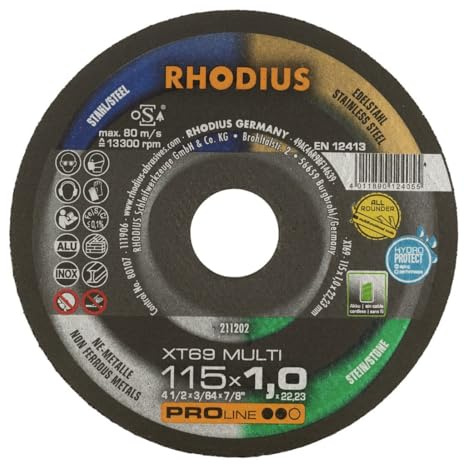 RHODIUS Trennscheibe XT69MULTIPRO 125 x 1,0mm gerade