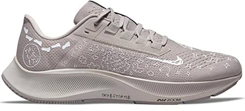 NIKE Air Zoom Pegasus 38 Men's Trainers Sneakers Running Shoes DM1610 (College Grey/White-Light Bone-Black 001) UK9.5 (EU44.5)