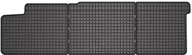 OMAC Gummi Fußmatten kompatibel mit VW T5 2003-2015 Doppelkabine Gummi Schwarz 3tlg