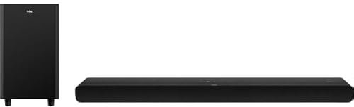 TCL TS8212 2.1.2 BT Dolby Atmos 2.1.2 Soundbar mit kabellosem Subwoofer und max. 300W Ausgangsleistung (Dolby Audio, HDMI 2.1 eARC, USB, Dolby TrueHD, Dolby Digital Plus, Fernbedienung), Schwarz