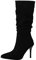 Joliss Donna Tacco Alto Stivali Arricciati Donna Appuntito Stivali Arricciati Donna Senza Chiusura Serata Stivali Arricciati Nero Numero 45 EU/47Cn