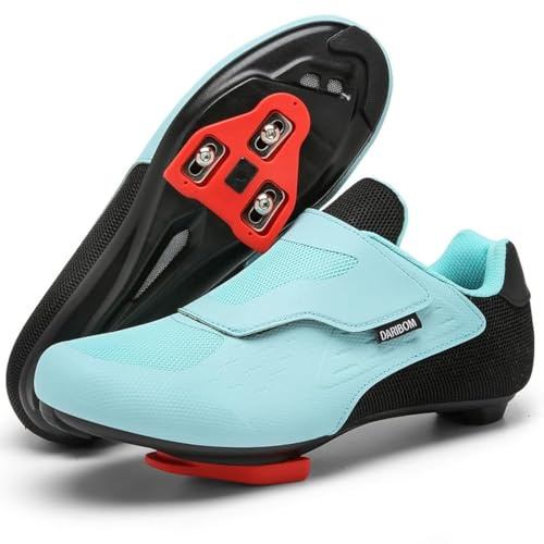 Unisex Fahrradschuhe Kompatibel mit Peloton Indoor Rennrad Reitschuhe für Damen und Herren Vorinstalliert mit Delta Cleats Clip Outdoor Pedal