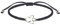Schutzengel Armband Verstellbar Glücksbringer Armkettchen mit Engel Schutzengelchen Freundschaftsband ，Glücksbringer Talisman für Mädchen & Frauen (Schwarz)
