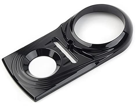 GZYF Motorcycle Accent Accessory Mounted Speedometer Trim Visor Dash Panel Insert Cover Cap for Harley Softail FLST/I FLSTN/I FLSTF/I FLSTFB FLSTSC/I FLSTS/I FXSTC FXST/I(Black)