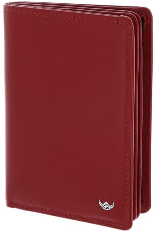 Golden Head Leder Polo RFID Protect Ausweisetui mit Scheinfach 4476 Rot dunkelrot