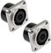 MEIRIYFA NL8MPR Speakon Panel Mount Socket Connector 8 Pole Female Audio Speakon Square Jack D-Type Silver-plated Twist Lock Adapter for NL8FC, NL8FX, NLT8X, NL8FC, NL8FX (2PCS)