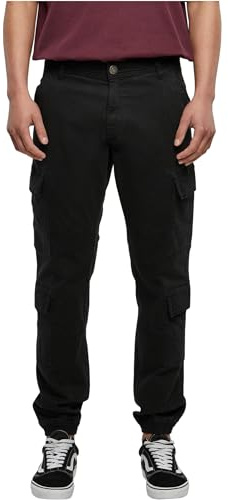 Urban Classics Herren Hose Double Cargo Twill Jogging Pants Black 30