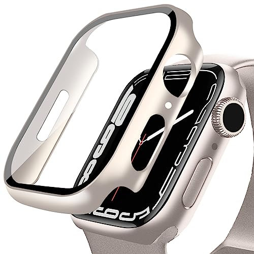 DYAOLE Custodia protettiva per Apple Watch 9/8/7, compatibile con Apple Watch 9/8/7 (41 mm, Starlight)