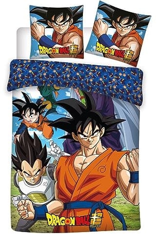 arlis Parure Housse De Couette Dragon Ball Super - 140 x 200 Cm avec taie d'oreiller Dragon Ball Super (Parure de lit Dragon Ball)