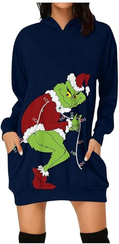 Black Friday Deal Kuschel Jacke Xmas Pullover Grinch Onesie Decke Pulli Weihnachtspullover Damen XXL Hoodie Oversize Grinch Weihnachtspullover Big Hoodie Oversized Pullover Grinch Decken