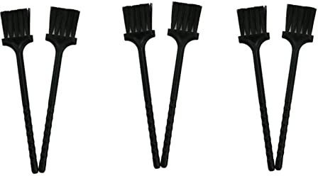 SRMAN 6 Stücke Multifunktionale Küchen Bürste Rasier Messer Reinigungs Bürste Tastatur Schwarz Nylon Kunststoff