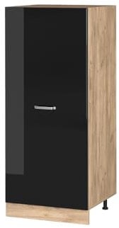 Vicco mobile per forno da incasso R-line, Nero lucido/Quercia dorata, 60 cm