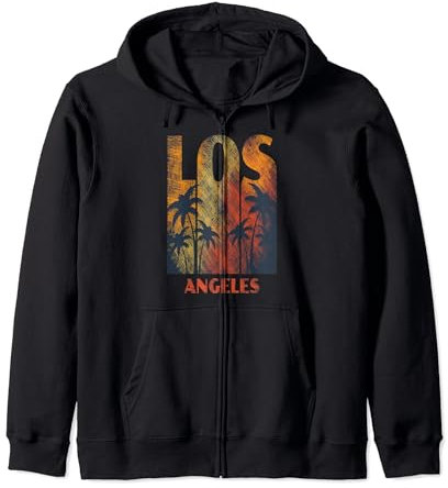 Los Angeles California, camicia Palm Tree Felpa con Cappuccio