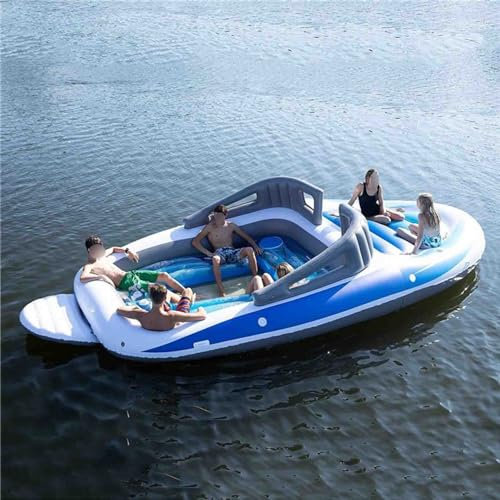 GALPBBCADE Aufblasbares Boot PVC-Schlauchboot Marineboot 1-6 Person Floß Beiboot Fischerboot für treibendes Angeln im Freien Wassersport,A,400 * 210 * 120cm