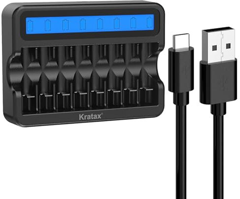 Kratax Battery Charger for AA and AAA Rechargeable Batteries