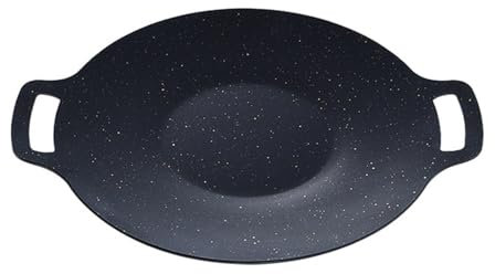 Sartén para barbacoa coreana, sartén para barbacoa antiadherente coreana, sartén para barbacoa compatible con inducción, estufa de gas, encimera eléctrica, parrilla interior o exterior (34 cm)