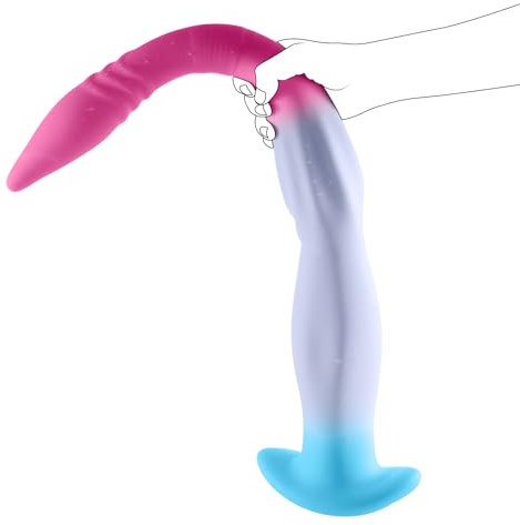 60cm Extra Lange Analdildo Monster Dildo Fantasy Dildo mit Anker Design, Riesen Dildo Prostata Stimulation Anal Plug Anus Dilator weicher Silikon Buttplug Sex Spielzeug für Frauen Männer (23.6IN)