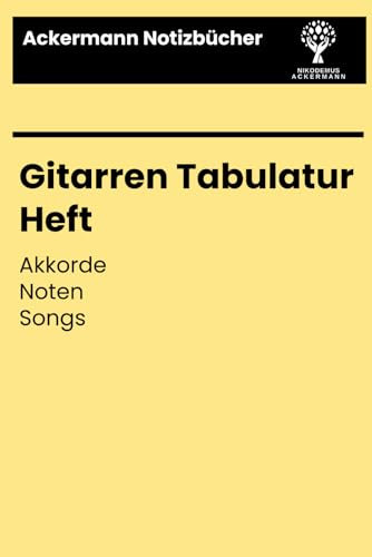 Gitarren Tabulatur Heft: Gitarren Tabulatur Heft, Notizbuch, über 90 Seiten, im praktischen A5 Format, Soft Cover, Musikliebhaber lieben dieses Notizbuch