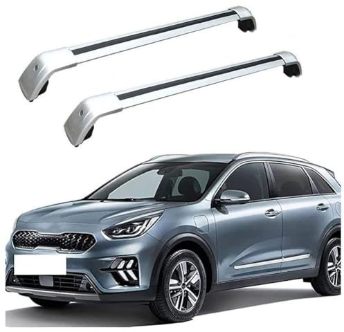 JUNYEW Dachgepäckträger Dachträger Für KIA NIRO EV 2016 2017 2018 2019-2022 -Aluminium Dachträger Querstangen Gepäckträger (2Stk) Dachträger für Dachrelings Tragkraft 180 Kg,O