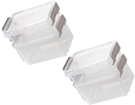 DEARMAMY 4 Stück transparente schmuckkästchen storage boxes box für schmuck Behälter für Perlen Schreibtisch-Organizer Behälter für Kleinigkeiten Make-up-Behälter Plastik