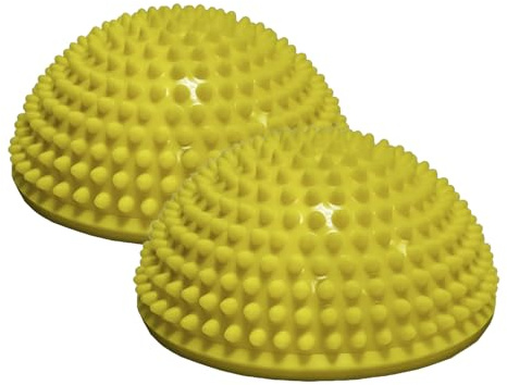 Enjoy Fit® Balance Igelball Noppenball Massageball Halbkugel 2er Set (Gelb)