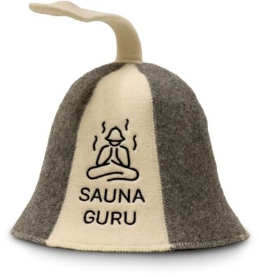 Sauna Guru Cappello da sauna – 100% cappelli organici in feltro di lana – Proteggi la tua testa dal calore – Accessori da sauna da donna – Regali per donne – Cappelli da sauna per uomo – Cappello da